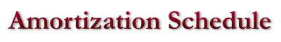 Amoritization Schedule