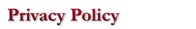 Privacy Policy